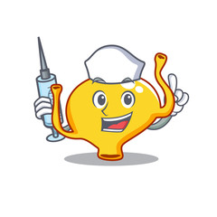 A nice nurse of bladder mascot design concept with a syringe