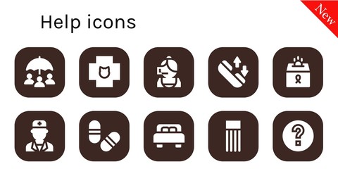 Modern Simple Set of help Vector filled Icons