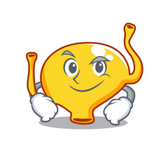 A mascot design of bladder having confident gesture
