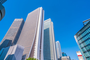 Fototapeta premium 東京都市景観 新宿の高層ビル群 ~ Skyscrapers in Shinjuku, Tokyo, Japan's largest office district ~
