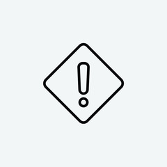 exclamation mark warning sign vector icon illustration sign