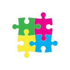 Set puzzle pieces. Texture mosaic background. Vector