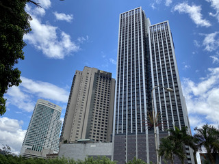 Fototapeta premium Kuala Lumpur, Malaysia - January 4, 2020, Excursion trip, buildings in the city