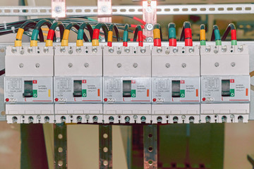 The number of high-power electric circuit breakers molded case circuit breakers in an electrical...
