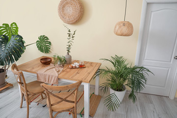 Interior of modern stylish dining room