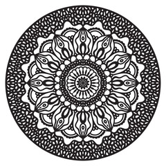 Abstract mandala graphic design decorative elements isolated on white color background for ancient geometric concepts