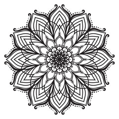 Abstract mandala graphic design decorative elements isolated on white color background for ancient geometric concepts