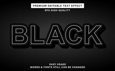 black text effect