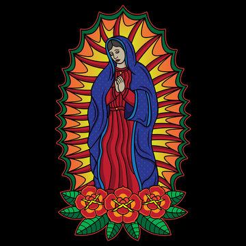 traditional the virgin mary tattoo