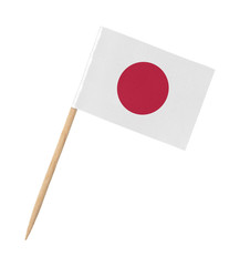 Small paper Japanese flag on wooden stick