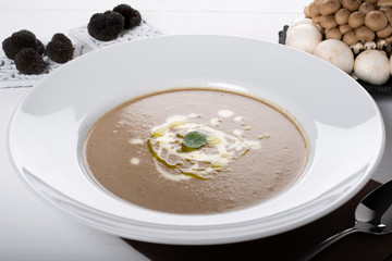 Wild Mushroom italian cream soup. Creamy mushroom soup is such a hearty and warming soup