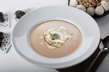 Wild Mushroom italian cream soup. Creamy mushroom soup is such a hearty and warming soup