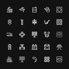 Editable 25 supply icons for web and mobile