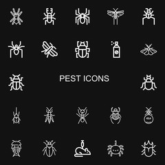 Editable 22 pest icons for web and mobile