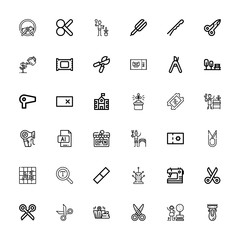 Editable 36 scissors icons for web and mobile