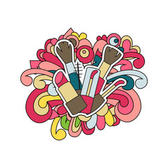 Doodle makeup design.