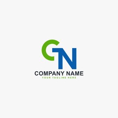 Letter GN logo design vector. Monogram GN-type illustration symbol.
