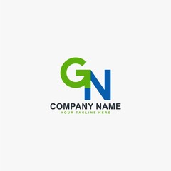 Letter GN logo design vector. Monogram GN-type illustration symbol.