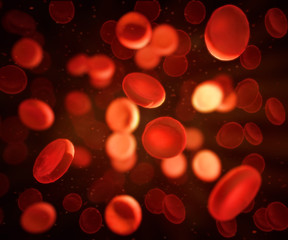 3D illustration of red blood cells