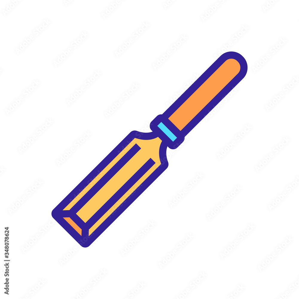 Poster tool chisel icon vector. tool chisel sign. color symbol illustration