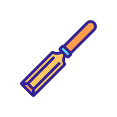 tool chisel icon vector. tool chisel sign. color symbol illustration