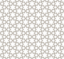 Floral Geometric Grey Pattern, Vector Illustration