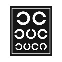 Vector illustration of test and optical icon. Graphic of test and eyesight stock vector illustration.