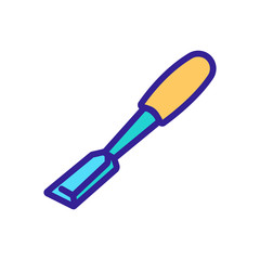 straight chisels icon vector. straight chisels sign. color symbol illustration