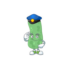 A dedicated Police officer of enterobacteriaceae mascot design style