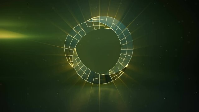 Twisted green ring shape