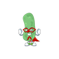 Enterobacteriaceae cartoon design concept dressed as Super hero