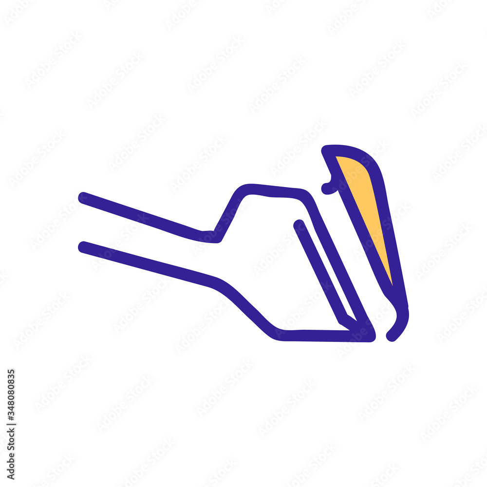 Poster scrape away unnecessary with blade icon vector. scrape away unnecessary with blade sign. color symbo