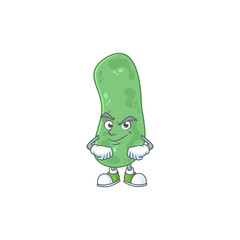 Enterobacteriaceae mascot design style with grinning face