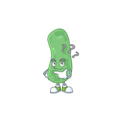 Enterobacteriaceae mascot design concept having confuse gesture
