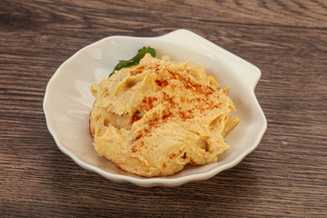 Vegan dietary cusine - humus snack