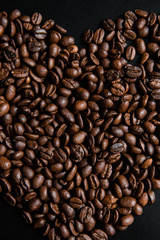 Fototapeta premium coffee beans, macro shot, background
