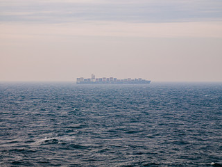 View on the waves at the middle of Atlantic ocean