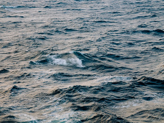 Fototapeta na wymiar View on the waves at the middle of Atlantic ocean