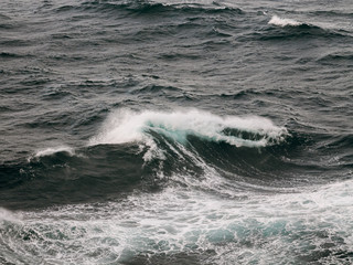 View on the waves at the middle of Atlantic ocean