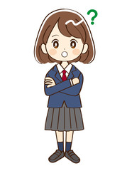 女性、学生、疑問
