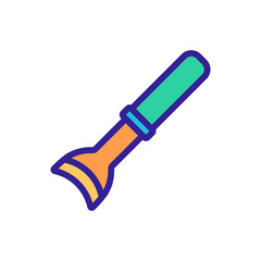 semicircular chisel icon vector. semicircular chisel sign. color symbol illustration