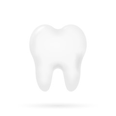 Realistic tooth illustration. Dental care and tooth restoration