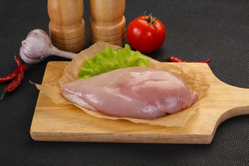 Raw chicken breast