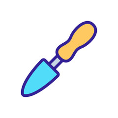 tool for smoothing corners icon vector. tool for smoothing corners sign. color symbol illustration