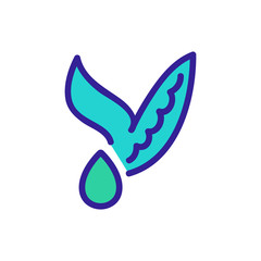 drop of aloe vera oil icon vector. drop of aloe vera oil sign. color symbol illustration