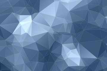 Blue Polygonal Banner Background with Dashed Line Triangles