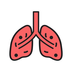 lung icon a vector design illustration 