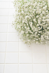 かすみ草のブーケ