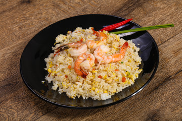 Thai style fried rice with prawn
