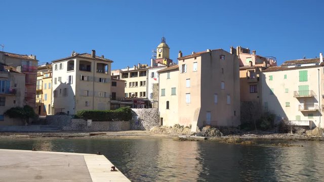 the famous village of St. Tropez located on French riviera in Var department. la ponche beach